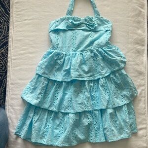 JANIE AND JACK Girls Turquoise Sundress Size 6